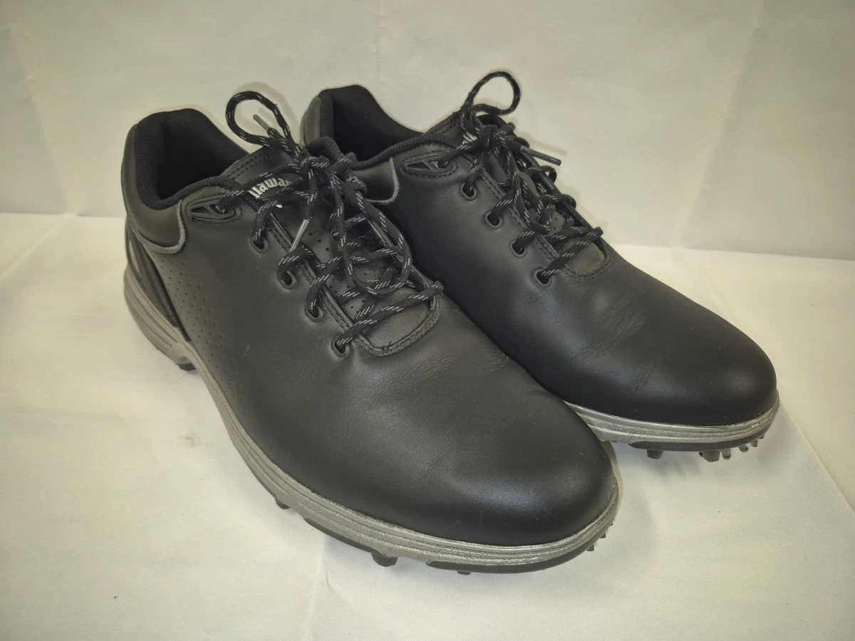 NWOB Callaway XTT Tour Series Golf Shoe
Leather
Waterproof 
Men’s 12 
Black Callaway Leather Upper Black Golf Shoes for Men for sale | eBay main image 3