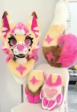 Fursuit Long Fur Husky Fox Mascot Head Party Halloween Fur Cosplay-Promotion