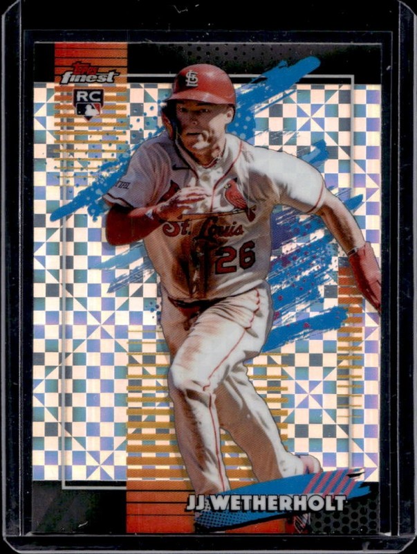 2026 Topps Finest JJ Wetherholt Uncommon RC X-Fractor Rookie #127 Cardinals