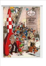 BLOC  n° 134 TINTIN FUSEE BLAKE MORTIMER GELUCK BOULE ET BILL SPIROU