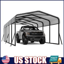 12'x24' Metal Carport ,galvanized Steel Roof Heavy Duty Car Shelter All-weather