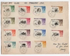 FALKLAND ISLANDS 1960 BIRDS SET TO £1 ON LARGE LOCAL STANLEY FIRST DAY COVER