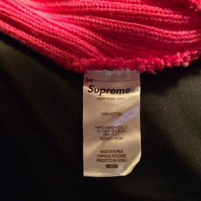 Supreme Magenta Overdyed Beanie Hat OS SS20 Small Box Logo  display picture 1