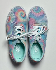 NWOT BRAND NEW Vans Doheny Pastel Rainbow Tie Dye Canvas Sneakers Size 8