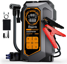 6000A Jump Starter with Air Compressor, 10-in-1 Car Jumper Starter Portable, ...