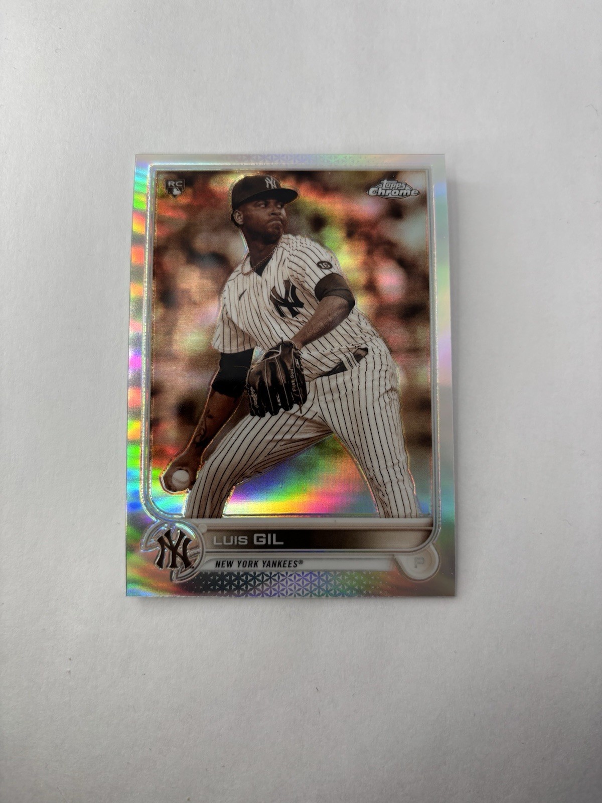2022 Topps Chrome #202 Luis Gil Sepia Refractor SP Yankees Rookie RC