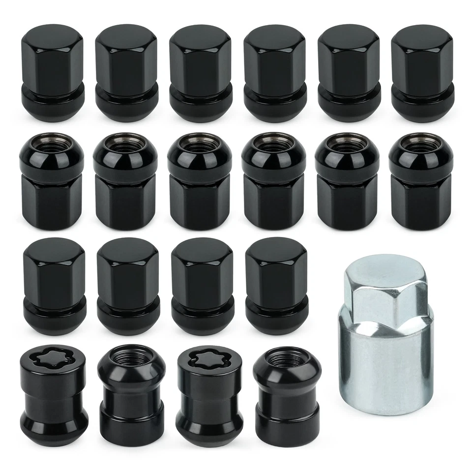 Juego de 21 cerraduras de rueda de aleación negra cromada para Honda CR-V 2017-22 Accord 2018-20 Foto 4 de 4