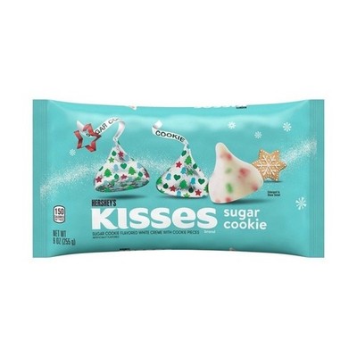 Hershey's Kisses Sugar Cookie White Creme w Cookie Pieces 9 oz Best By 08/2026