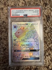 2017 POKEMON SUN & MOON SECRET RAINBOW RARE UMBREON GX 154/ 149 FULL ART PSA 10 on eBay
