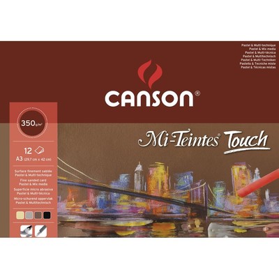 Mi-Teintes Touch, Pastellpapier, Sandpapier-Effekt, 350 g/m², an der langen S...