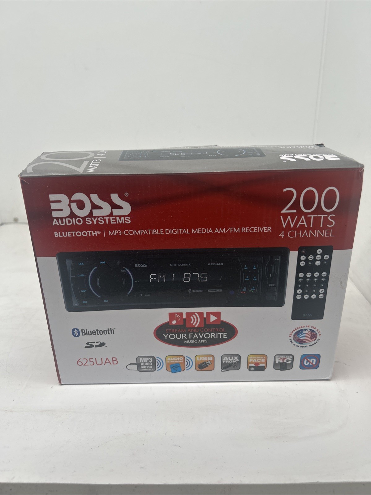 625UAB Single DIN Car Stereo with Bluetooth - No CD DVD Player, AM/FM Radio Rece