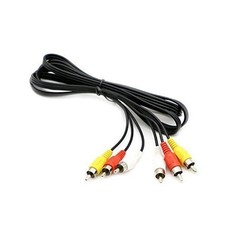 PASOW 3 RCA Cable Audio Video Composite Male to Male DVD Cable  for 6 Feet