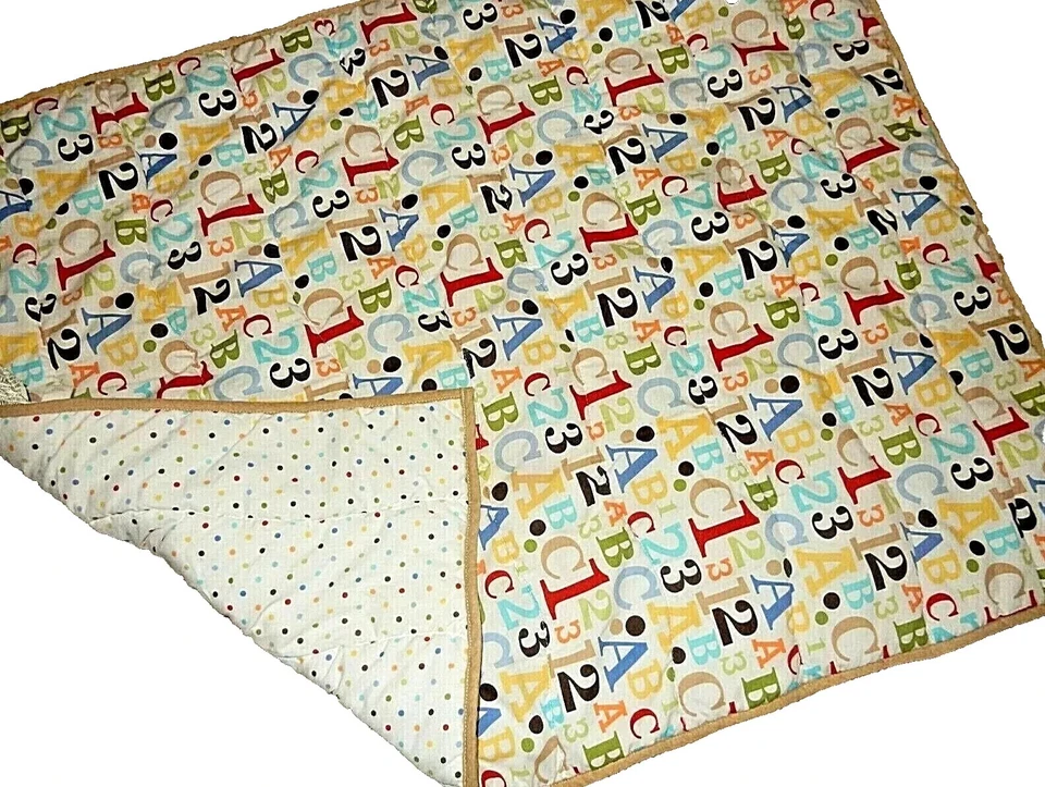 Juego de edredón y sábanas ajustables 5J vintage CIRCO ABC 123 puntos números del alfabeto Foto 2 de 4