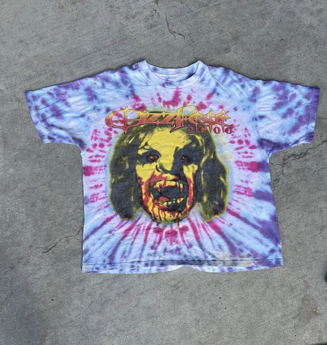 Ozzfest Ozzy Osbourne Tye Dye Black Sabbath Pantera 2000s vintage concert t-shirt, vintage, single stitch, B+ condition