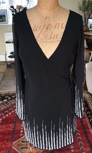 topshop sequin wrap dress