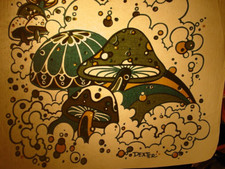 MUSHROOM DREAM VINTAGE 1970's CLASSIC HEADSHOP IRON ON TRANSFER By DEXTER B-10
