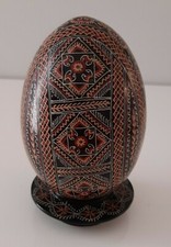 Uova base legno dipinto a mano decorativo artigianato austriaco Austria vintage