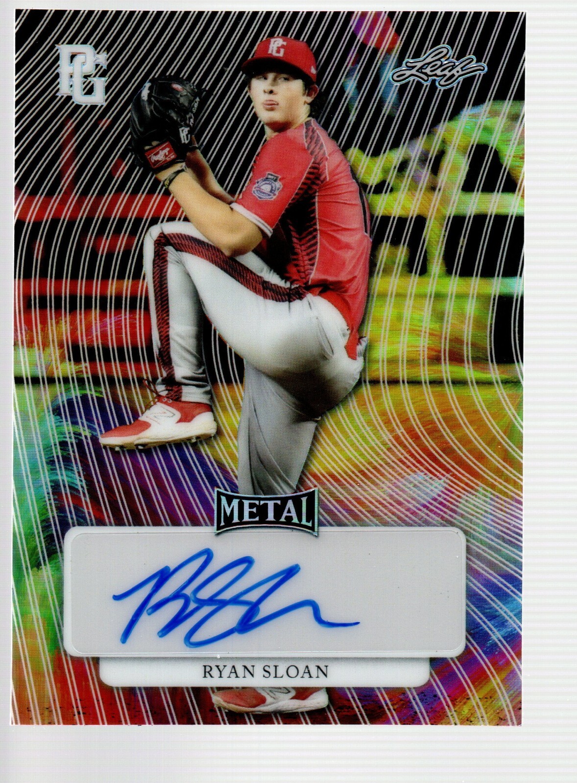 2023 Leaf Perfect Game A-A Rainbow Burst Autograph #MA-RS1 Ryan Sloan 1/1