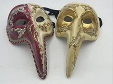 Dr Plague Venetian Long Nose Mardi Gras Halloween Mask La Maschera Del Galeone