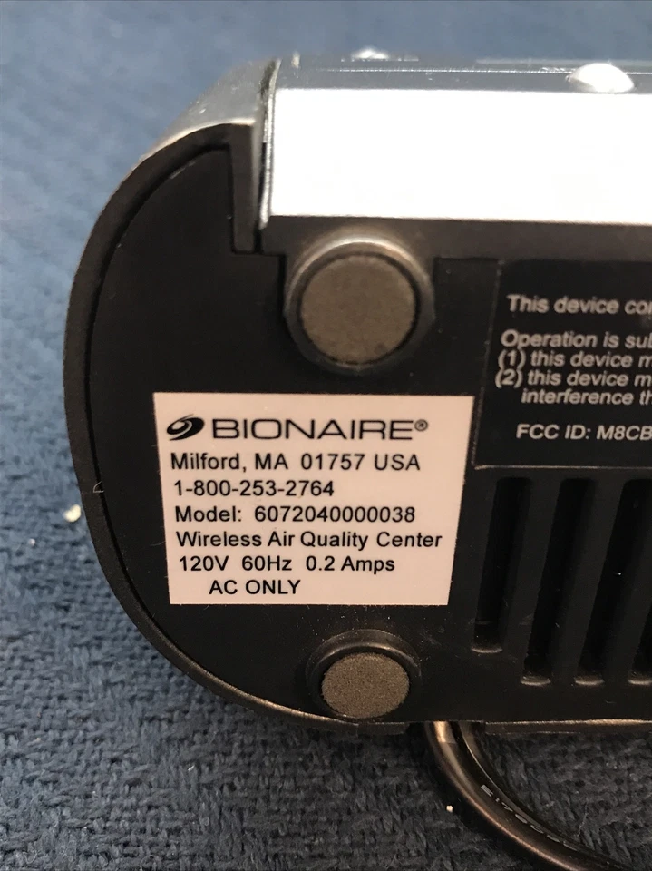 Reloj Controlador Aire Inalámbrico Repuesto Bionaire, 6072040000038, BAP1200 Foto 2 de 4