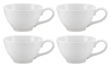 Portmeirion Sophie Conran White Jumbo Cups, 20 oz, Set of 4, Fine Porcelain