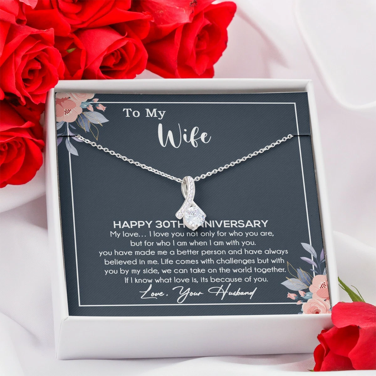 30th Anniversary Gift For Wife Necklace, 30 Year Anniversary, 30th Wedding Gift
