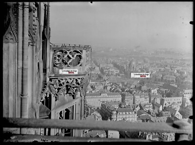 Glasplatte altes Foto Negativ schwarz-weiß 13x18 cm Straßburg Frankreich
