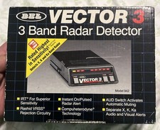 Bel Vector 3 Model 942 3 Band Radar Detector EUC Rare Tested Working