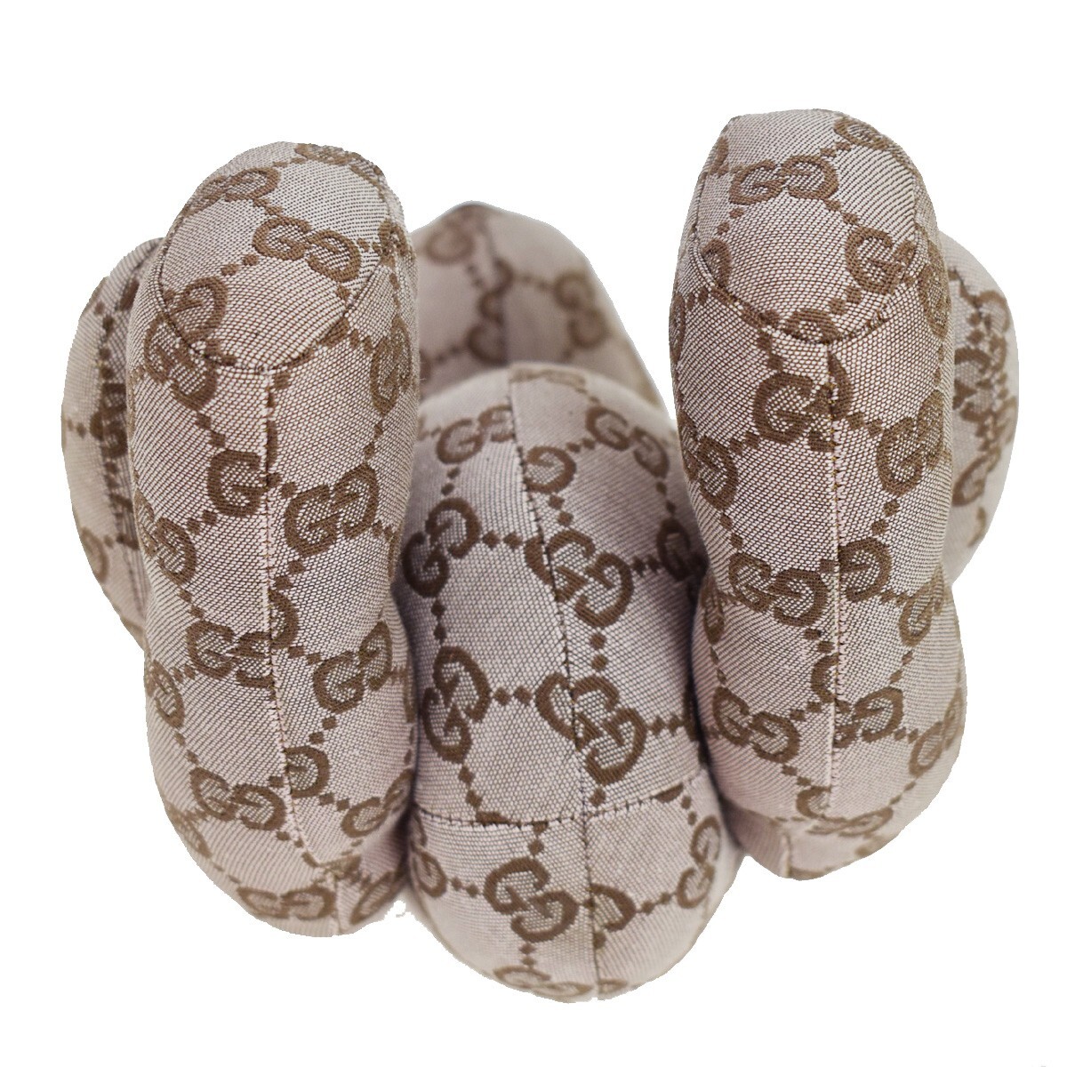 G282 GUCCI モノグラム　テディベア GUCCI GG Pattern Monogram Teddy Bear Beige Canvas Plush Doll