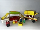Vintage Fisher Price Little People Car & Pop-up Camper #992