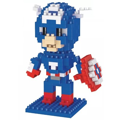 Captain America Superheld LOZ Stil Nano Ziegel Mini Baustein Puzzle