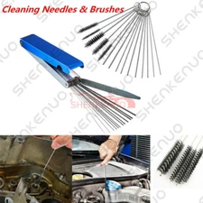 Motorcycle Carburetor Carb Jet Deposit Remove 18 Cleaning Tool Wire Cleaner Set
