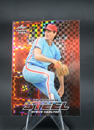 2023 Leaf Trinity Vadnium Steel Pink Checkerboard - # S-72 Steve Carlton /2