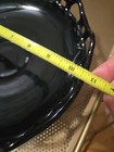 Vintage Lancaster Black Glass Decorative Bowl With Lace Rim 10.5" Estate #JJ75 — photo 3