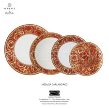Versace Rosenthal - Medusa Garland Rouge - Service De Table 4 Pièces - Revendeur