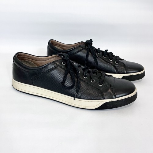 Zapatillas Johnston & Murphy 1850 de cuero negro con cordones para hombre 13M - Imagen 5 de 9