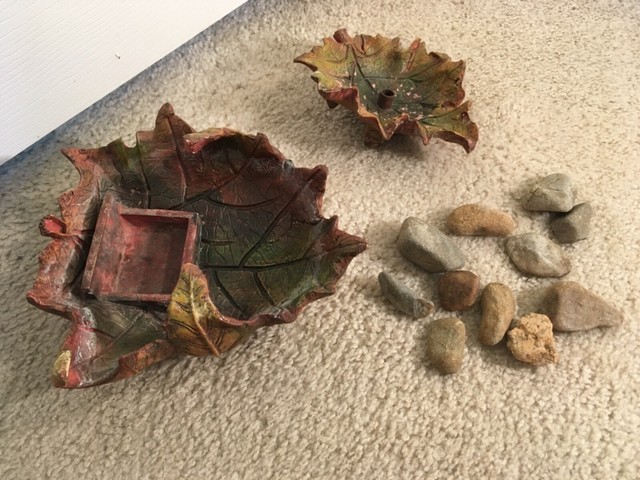 Tiered Fountain Stone Waterfall Indoor Outdoor Tabletop Rock Home