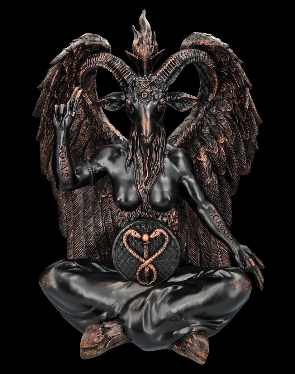 Baphomet Figure XXL - Copper - Gothic Decorations Demon Pentagram