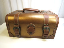 Faux lather small treasure chest