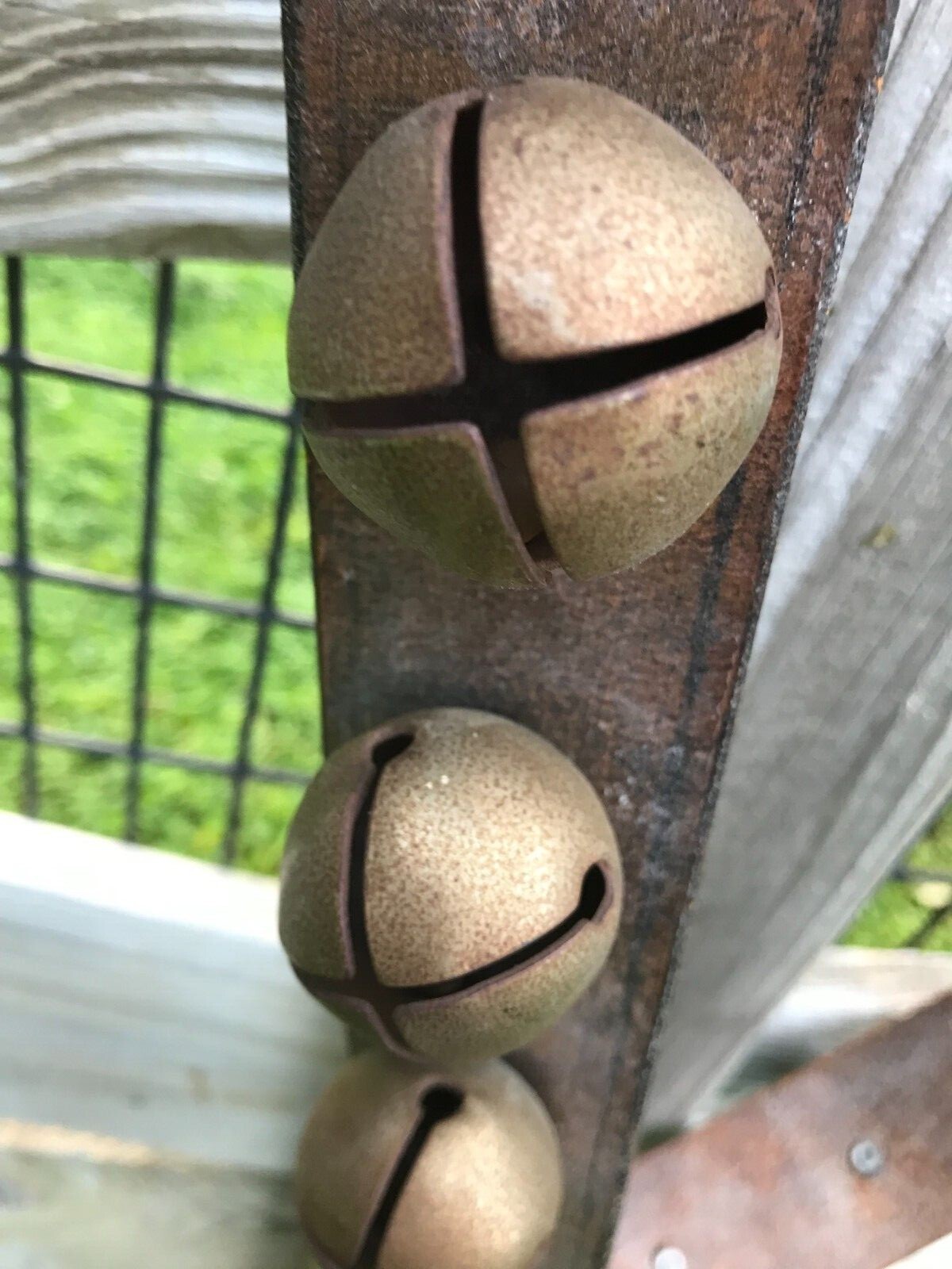 Sleigh bells 31 Vintage 1 ½” BRASS SLEIGH BELLS on 81'' LEATHER belt