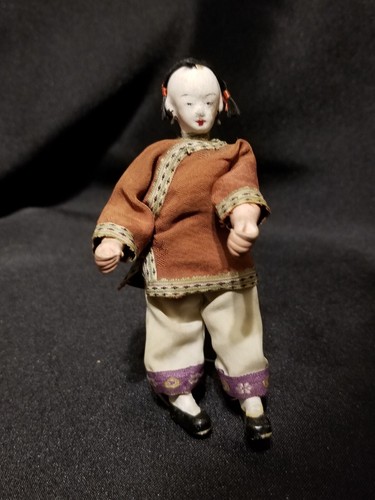 Antica casa delle bambole cinese figure famiglia (5) - Foto 6 di 7