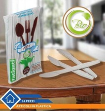 X Paquet De 24 Pièces Couteau Biodegradable En Amidon De Maïs Ustensiles Bio DFH