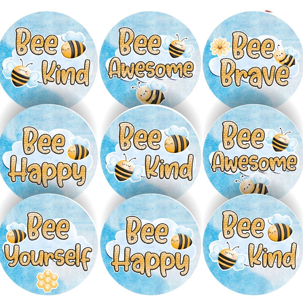 144 Bee Affirmations Reward Stickers 30mm Positivity Stickers Teachers Parents