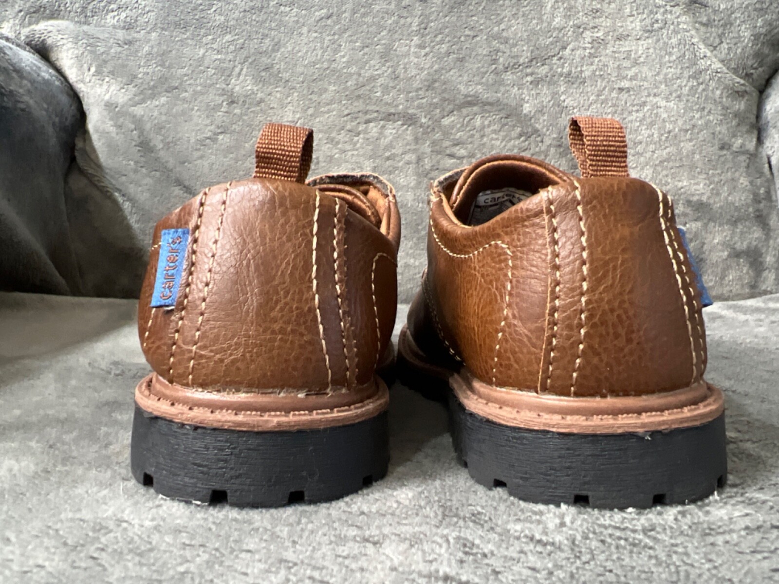 NEW without Box Carter's Dress Shoe Toddler Boys Size US 9 Brown Faux Leather - Picture 3 of 6