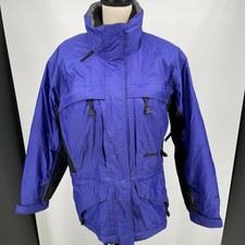 Nordica All Terrain Snow Winter Hooded Full Zip Bluish Purple Jacket Womens 8