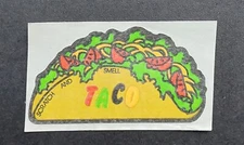 Vintage Mello Smello Taco Scratch And Smell Scratch N Sniff Sticker