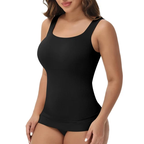 Damen Kompression Tank Top Shapewear Bauch Kontrolle Body Shaper Schlankmacher Weste - Bild 8 von 16