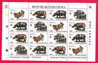 Indonesia Rhinoceros Sheet - Wwf Mint Mnh # 1673e