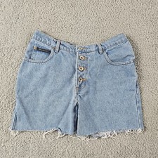 Vintage No Excuses Jean Shorts Womens 7/8 Cut Off Jorts Button Fly 90s 4" Inseam
