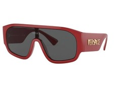 NWT Versace Women Sunglasses VE4439 538887 33mm Red w/ Dark Grey Lens NIB